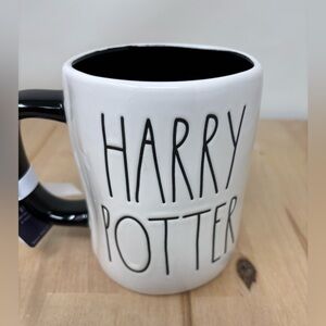 Rae Dunn HARRY POTTER Mug White Double Sided Black Inside & Handle New